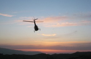 Helicopter Departing Lundborg-Land